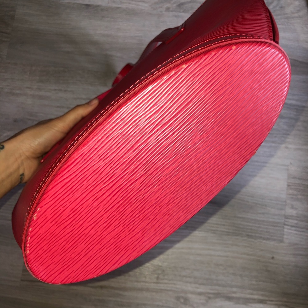 Louis Vuitton Saint Jacques Red Epi Shoulder Bag - Picture 7 of 8
